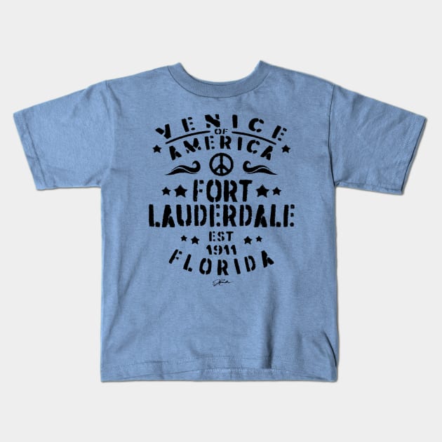 Fort Lauderdale, Florida Kids T-Shirt by jcombs